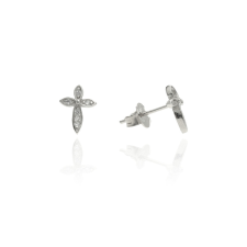 Fine Silver AG124047 - Ezüst beszúrós fülbevaló stekker zárral fülbevaló