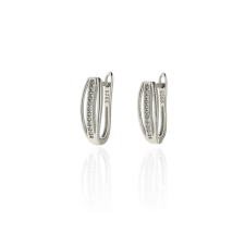 Fine Silver AG125193 - Ezüst francia záras női fülbevaló pár fülbevaló