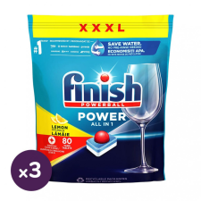 Finish Power All in 1 mosogatógép-tabletta citrom (3x80 db) tisztító- és takarítószer, higiénia