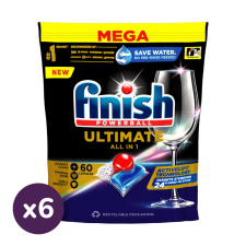 Finish Powerball Ultimate All in 1 mosogatógép-kapszula, regular (6x60 db) tisztító- és takarítószer, higiénia
