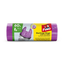 Fino Szemeteszsák, köthető füles, 60 l, 20 db, FINO "Smart handles" tisztító- és takarítószer, higiénia