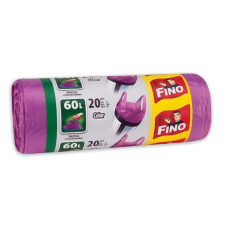 Fino Szemeteszsák köthető füles 60 literes 20 db/tekercs lila Fino tisztító- és takarítószer, higiénia