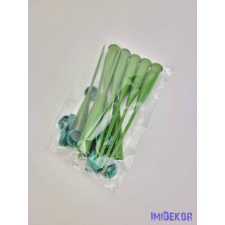  Fiola kupakkal zöld rövid pálcás 14cm 10db/cs dekorációs kellék
