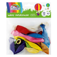 Fiorello Lufi FIORELLO 10" 12db-os metál színek party kellék