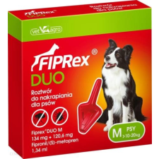 Fiprex Duo M 134 mg + 120,6 mg rácsepegtető oldat kutyáknak 1x élősködő elleni készítmény kutyáknak