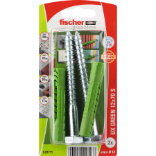Fischer DŰBEL 12X70MM 2 DB CSAVARRAL "UX GREEN" FISCHER barkácsolás, csiszolás, rögzítés