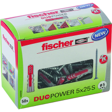 Fischer DŰBEL 5X25MM 50 DB CSAVARRAL &quot;DUOPOWER&quot; FISCHER barkácsolás, csiszolás, rögzítés