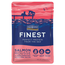 FISH4DOGS Finom zacskós eledel kutyáknak 99 % lazac 100 g kutyaeledel