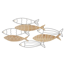  Fish falpanel 60x2x30cm grafika, keretezett kép