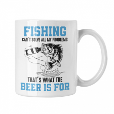  Fishing can&#039;t solve all my problem - Fehér Bögre bögrék, csészék
