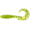  FISHUP_FANCY GRUB 2.5" (10PCS.), #055 - CHARTREUSE/BLACK