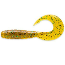 FISHUP_MIGHTY GRUB 3.5" (7PCS.), #036 - CARAMEL/GREEN & BLACK horgászkiegészítő