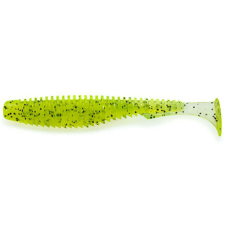 FISHUP_U-SHAD 4" (8PCS.), #055 - CHARTREUSE/BLACK horgászkiegészítő