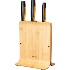FISKARS Functional Form Bambusz blokk három késsel kés és bárd