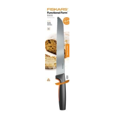 FISKARS Kenyérvágókés, 21 cm, FISKARS "Functional Form" fekete kés és bárd