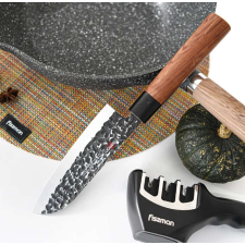 Fissman -Kensei Ittosai santoku kés, AUS-8 acél, 15 cm, ezüst/barna kés és bárd