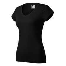Fit V-neck póló női fekete S női póló
