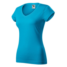 Fit V-neck póló női türkiz 2XL női póló
