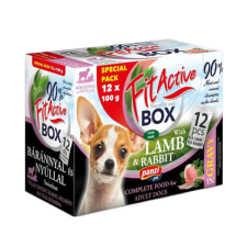  FitActive DOG FITABOX - nedves eledel (bárány,nyúl) válogatás szószban (12x100g) kutyaeledel