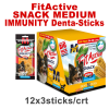 FitActive Hypoallergenic Denta-Sticks Immunity Cranberry & Curcuma - Immunerősítő és fogtisztító rágórudak közepest méretű kutyáknak (M) (12 tasak | 12 x 150 g) 1.8kg