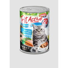 FitActive konzerv Adult (csirke,pulyka,kacsa,liba,répa) konzerv - Felnőtt macskák részére (415g) macskaeledel