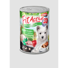 FitActive konzerv Junior - nedveseledel (liba,nyúl,alma) kölyökkutyák részére (415g) kutyaeledel
