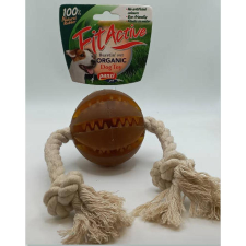 FitActive natúr gumijáték Dental Ball kötélen - játék kutyák részére játék kutyáknak