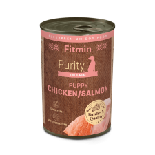 Fitmin Dog Purity tin PUPPY salmon with chicken 6x400 g kutyaeledel