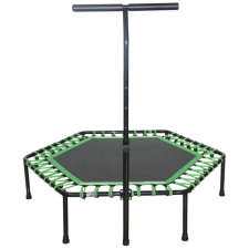 Fitness szobai trambulin hexagonális formájú, 136 cm átmérő, kapaszkodóval trambulin szett