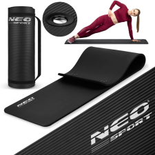 Fitnesz jógaszőnyeg 183 x 60 cm Neo-sport 192 000 fekete tornaszőnyeg