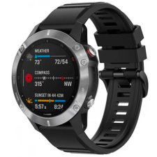 Fixed Elastic Silicone Strap for Garmin QuickFit 22mm fekete okosóra kellék