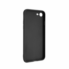 Fixed gumírozott tok Apple iPhone 7/8/SE (2020) készülékhez, fekete tok és táska