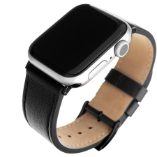Fixed Leather Strap Apple Watch 38/40/41mm - fekete okosóra kellék