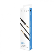 Fixed minőségi AUX kábel két 3,5 mm-es jack dugóval Fekete kábel és adapter