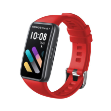 Fixed Silicone Strap for Honor Band 6/7, red okosóra kellék
