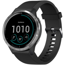 Fixed Silicone Strap Garmin QuickFit 20mm - fekete okosóra kellék