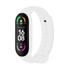 Fixed Silicone Strap Xiaomi Band 7 / Mi Band 6 / Mi Band 5 - fehér okosóra kellék