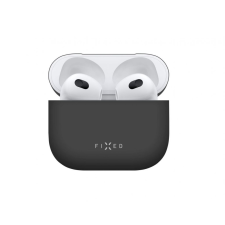 Fixed Silky Apple Airpods 3 tok fekete (FIXSIL-816-BK) (FIXSIL-816-BK) - Fülhallgató tok audió kellék