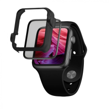 Fixed teljes kijelzős üvegfólia applikátorral Apple Watch 42mm órához, fekete okosóra kellék