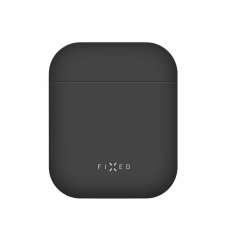 Fixed Ultrathin Szilikon Tok Silky Apple Airpods, Fekete fülhallgató, fejhallgató tok