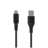 Fixed USB 2.0 hajlékony szilikon kábel USB-C/USB-C 0,3m, fekete (FIXDLS-AC03-BK)
