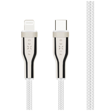 Fixed USB-C - Lightning harisnyázott kábel 1,2m fehér (FIXDB-CL12-WH) kábel és adapter
