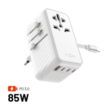 Fixed voyager utazó adapter 4xusb-c/1xusb gan 85w, fehér fixct85-4c1a-wh kábel és adapter