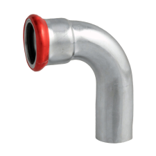 FixTrend Steel Press szénacél ív, 90°, 1 tokos, 15mm hűtés, fűtés szerelvény