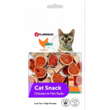 Flamingo Flamingo Cat Snack - csirkés és halas tekercsek 50 g jutalomfalat kutyáknak