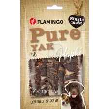  Flamingo Hapki Pure Rib - borda jakszívvel 100 g jutalomfalat kutyáknak
