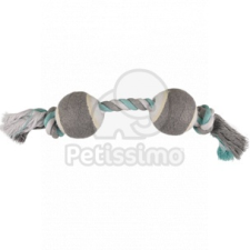  Flamingo Jim Playing Rope - kötél 2 teniszlabdával Pink játék kutyáknak