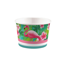 Flamingo Paradise - fagylaltoskehely 270ml-es, 8db/cs party kellék