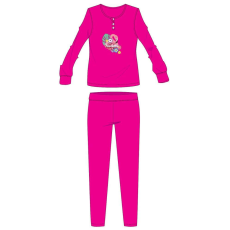  Flamingó téli pamut gyerek pizsama - interlock pizsama - pink - 128