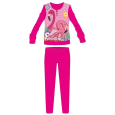  Flamingó téli vastag gyerek pizsama - pamut flanel pizsama - pink - 98